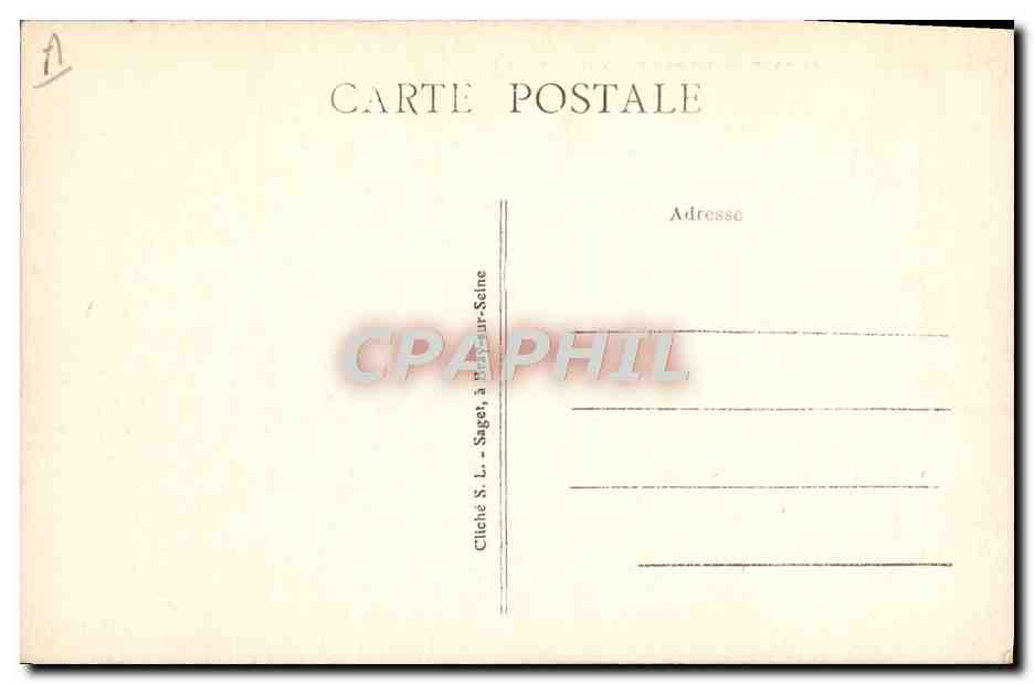 CPA Bateau Peniche Bray sur Seine Le lavoir et le pont — Back