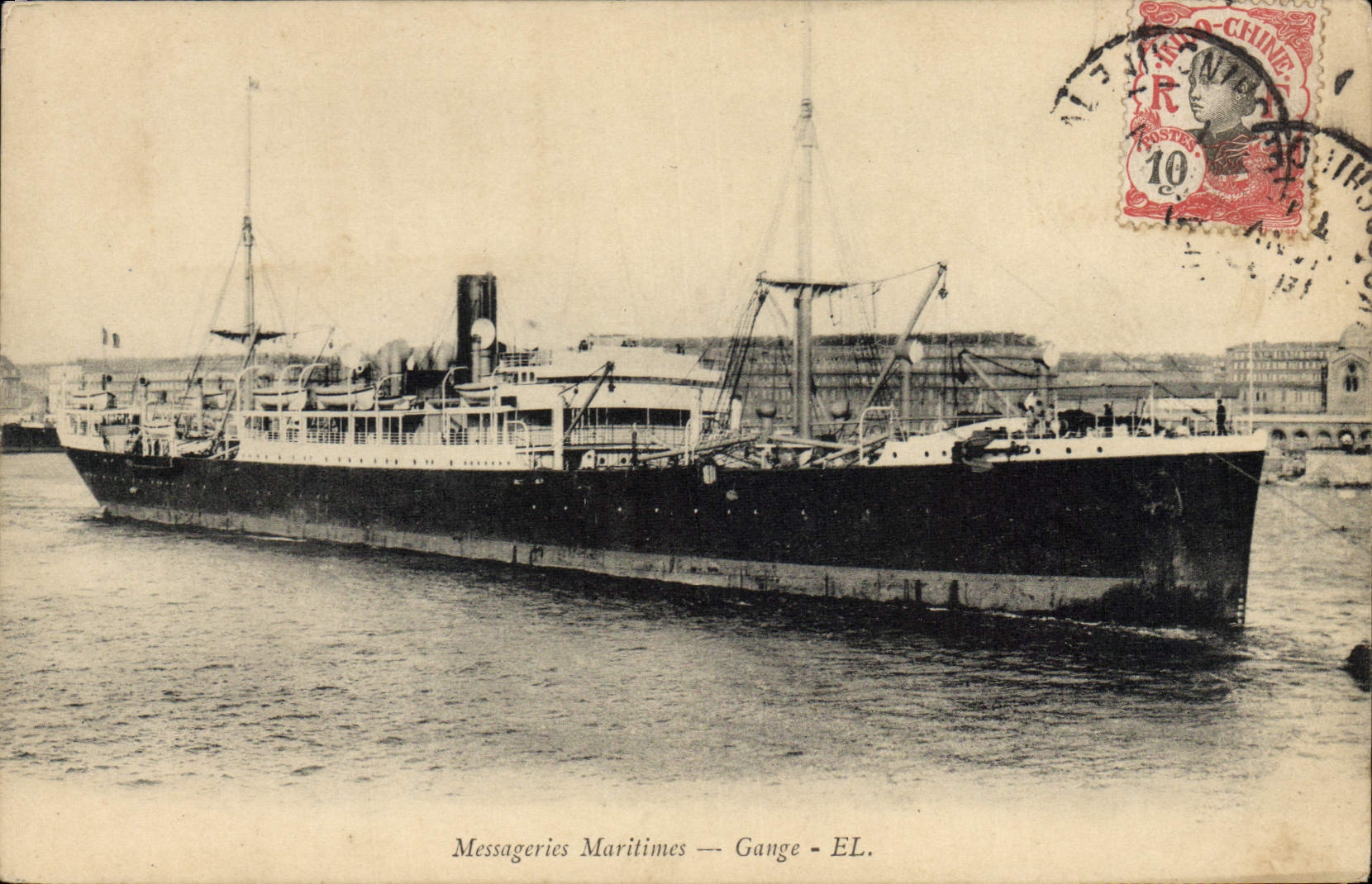Navire Messageries Maritimes — Gange — EL. — Editore sconosciuto, numero di serie non visibile