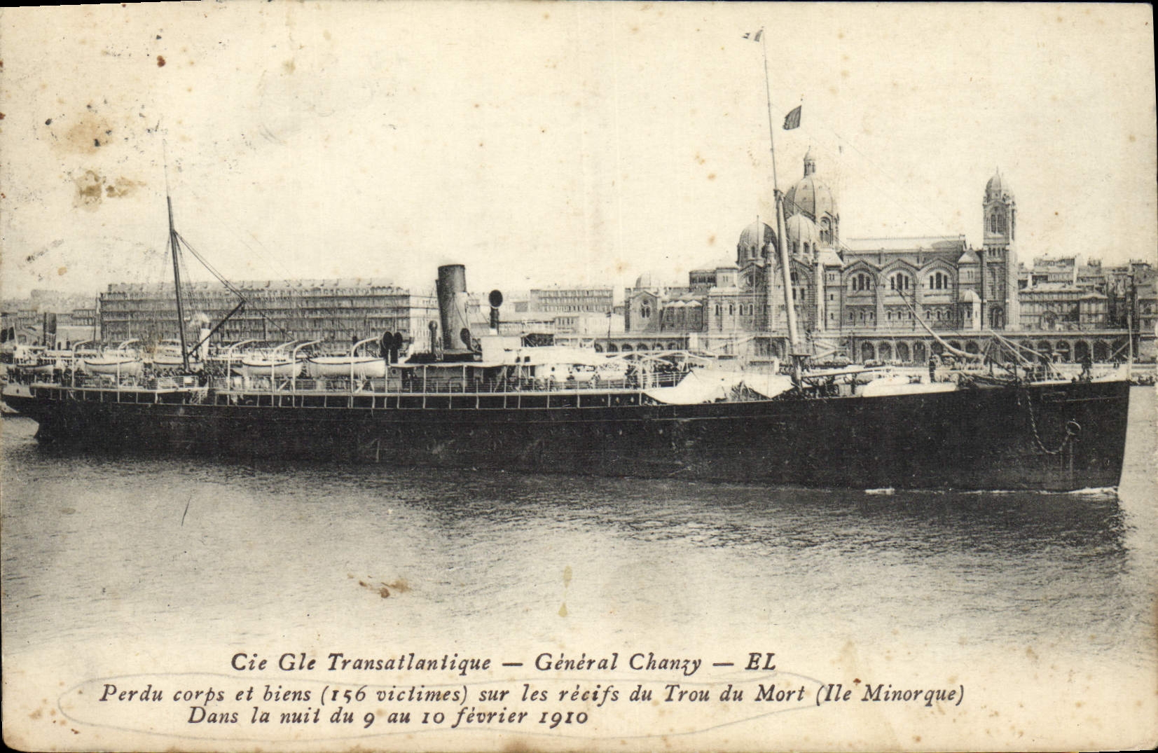 CPA Bateau Paquebot Cie Gle Transatlantique General Chanzy 