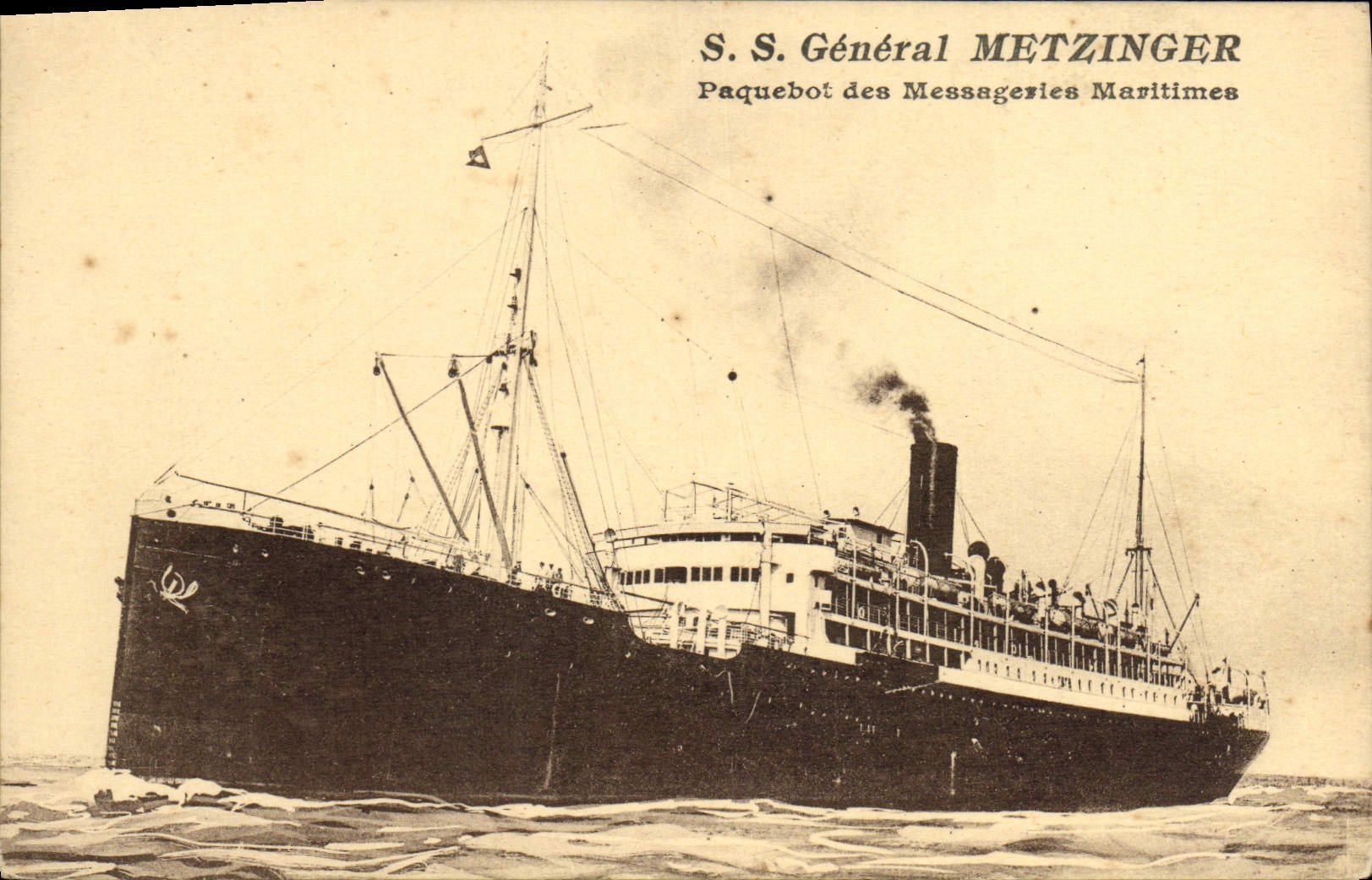 S.S. Général METZINGER — Paquebot des Messageries Maritimes — éditeur non identifié