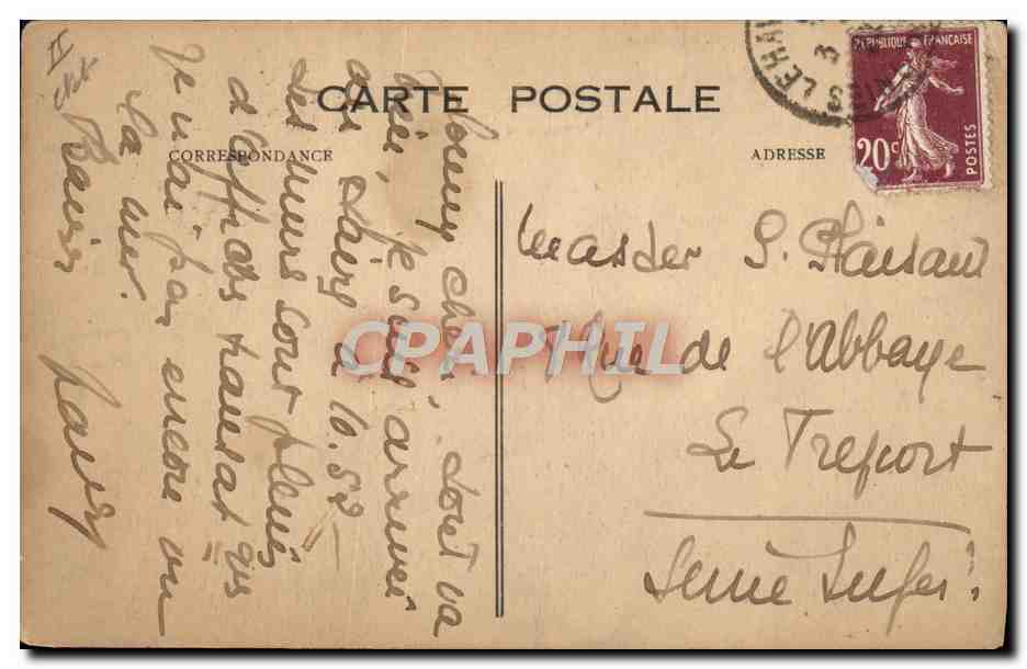 Paquebot "De Grasse" — port — éditeur B.D. — Verso