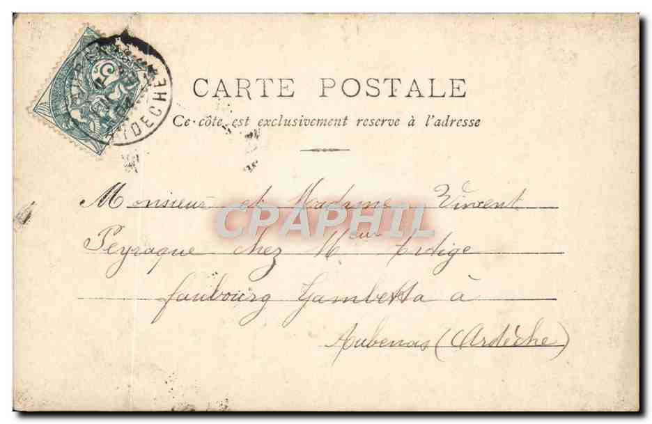 CPA Fantaisie Femme 3 heures Horloge — Rückseite