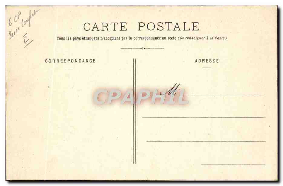 Le Coq du Village — scène de village avec couple et jeune femme — éditeur LAMOT, n° de série non visible — Verso