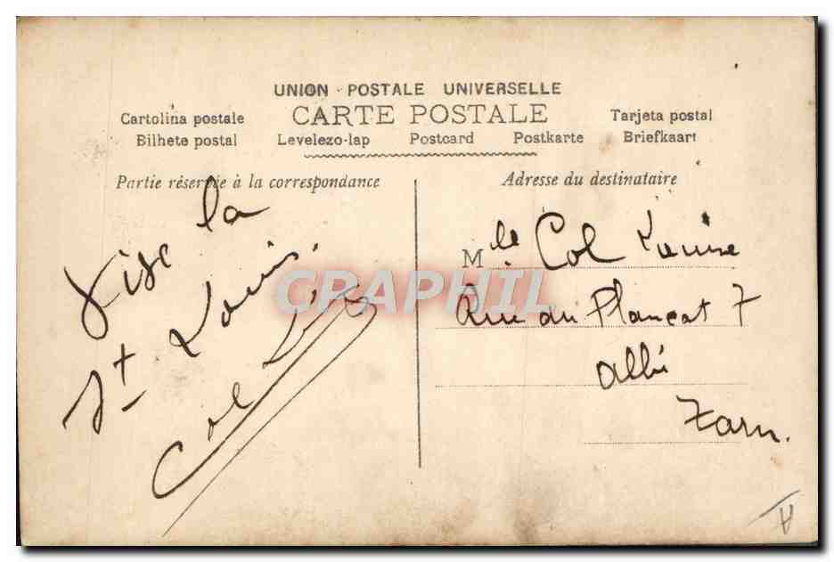 Femme en robe à volants — roses et lettres 'LOUIS' — éditeur S, n° 8.13 — Rückseite