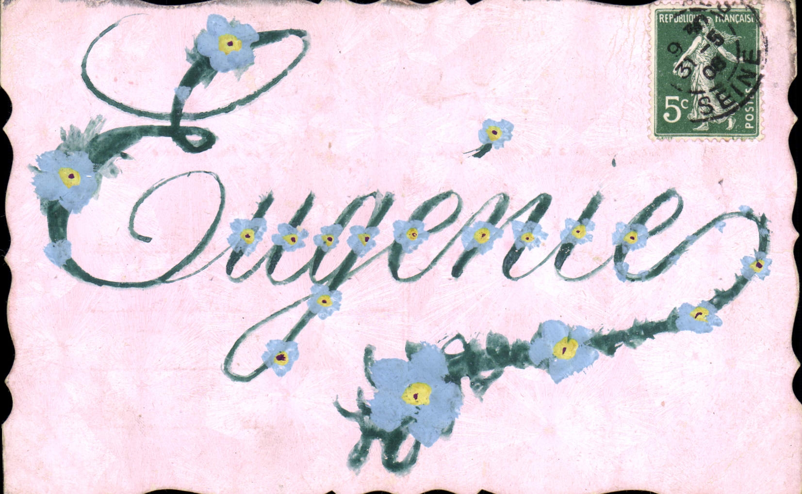 CPA Fantaisie Prenom Eugenie