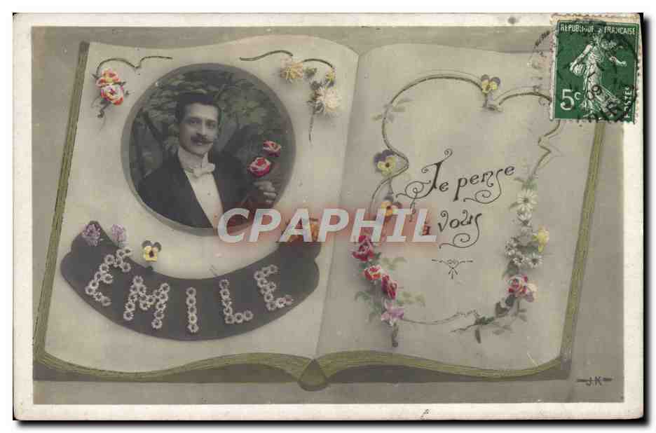 CPA Fantaisie Prenom Emile 