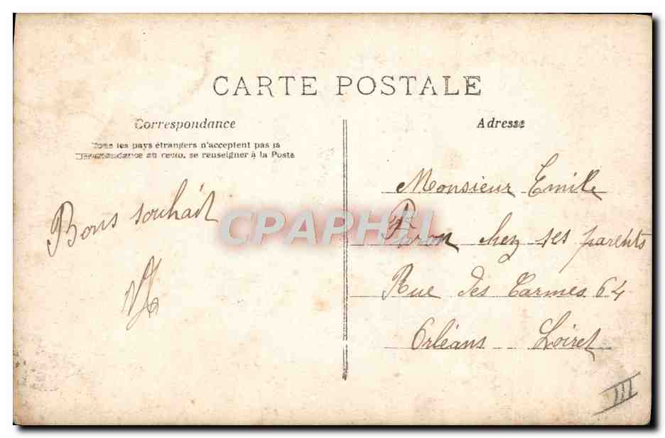 CPA Fantaisie Prenom Emile  — Rückseite