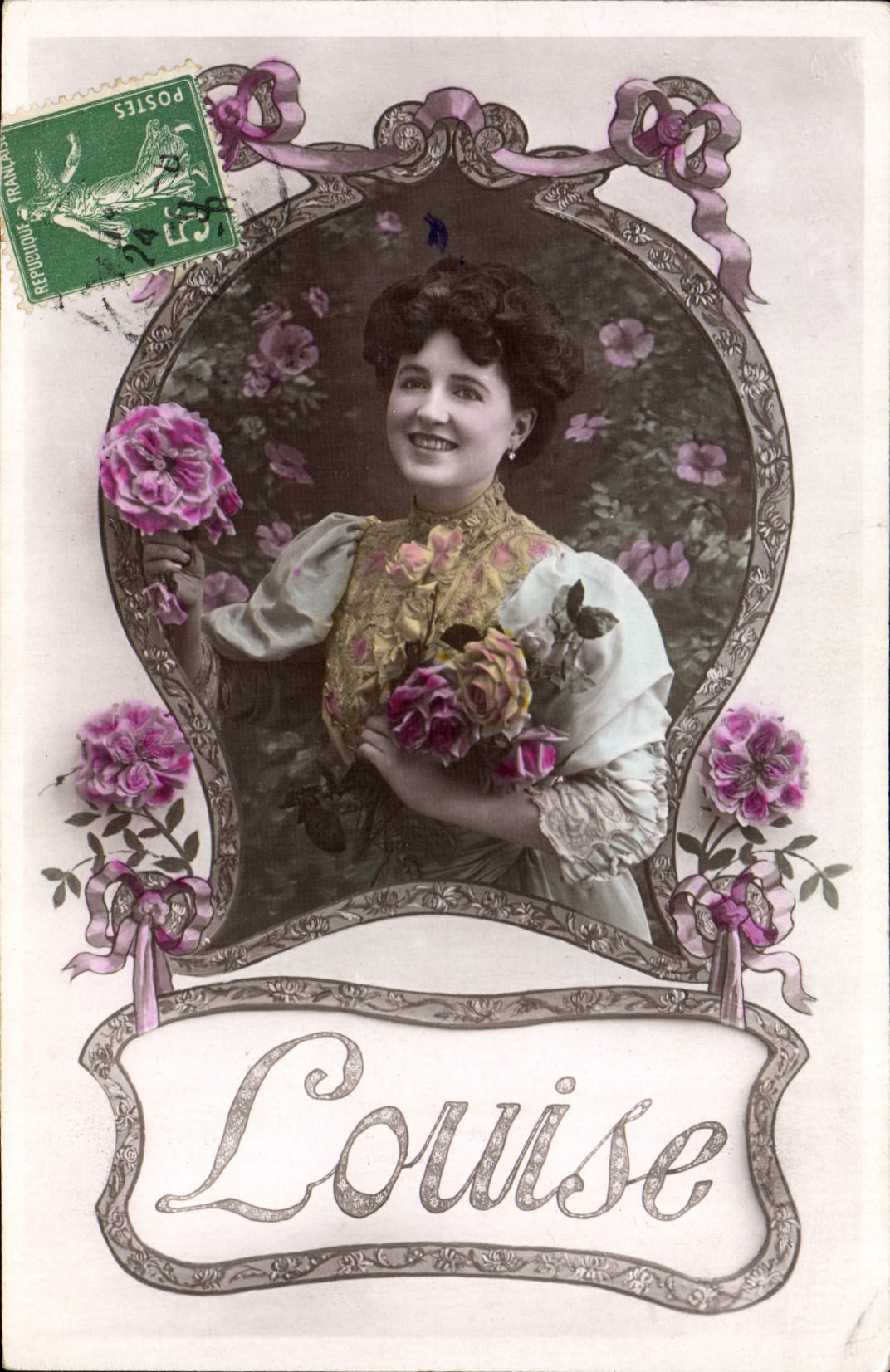 CPA Fantaisie Prenom Louise
