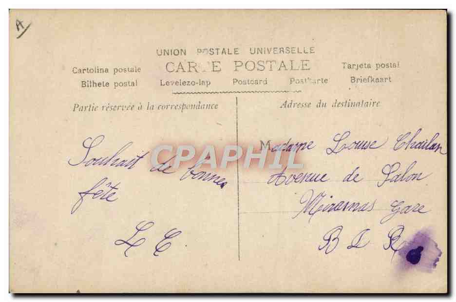 CPA Fantaisie Prenom Louise — Rückseite