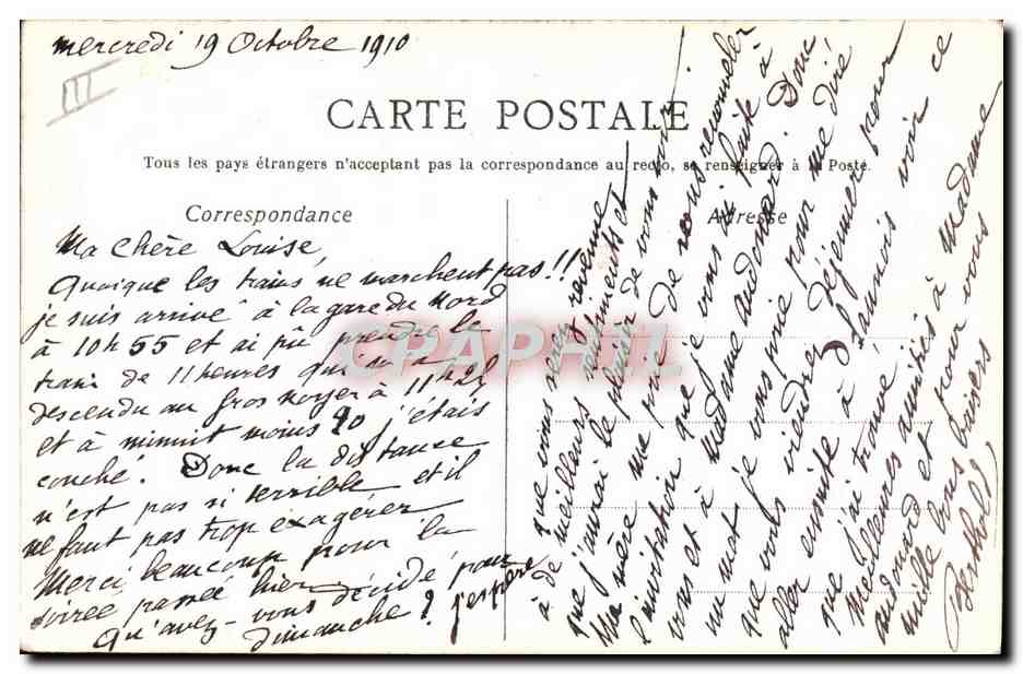 CPA Fantaisie Prenom Louise — Rückseite