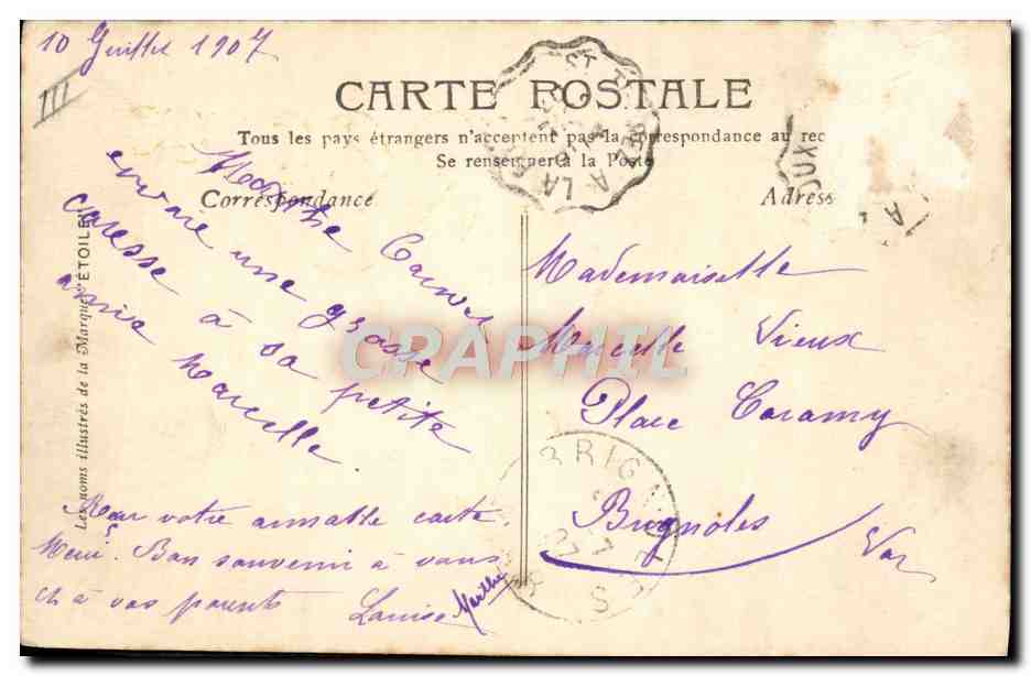 CPA Fantaisie Prenom Marcelle — Rückseite