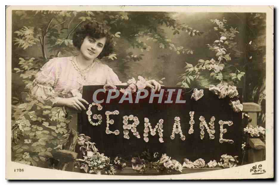 CPA Fantaisie Prenom Germaine