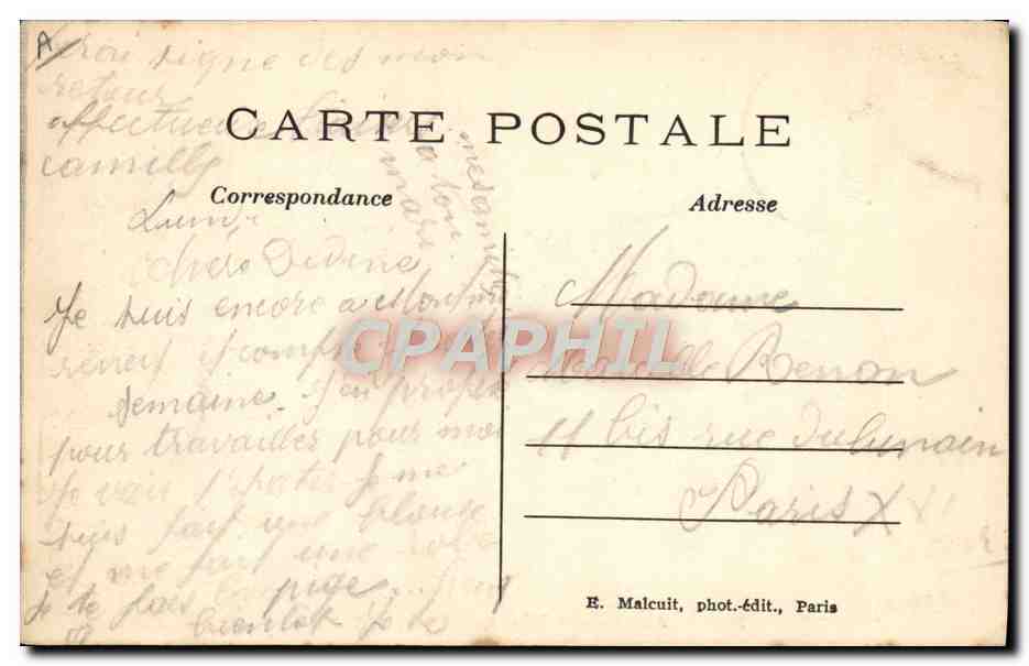 CPA Ane Mule Montmorency Ah quelle buche  — Rückseite