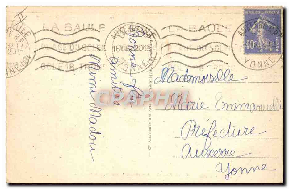 CPA Ane Mule La Baule Promenade a anes sur la plage  — Rückseite