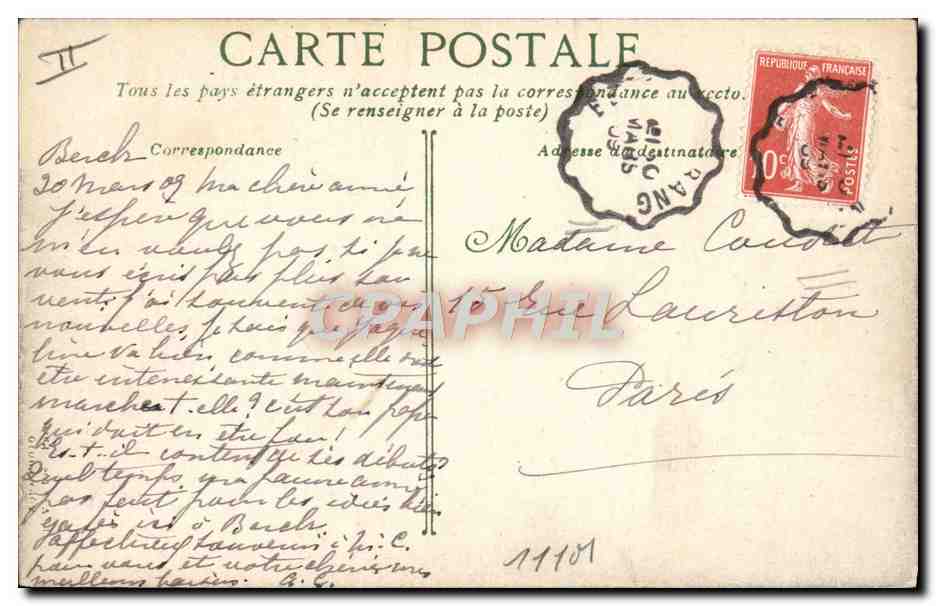 CPA Ane Mule Berck Plage Un bateau sur la plage  — Rückseite