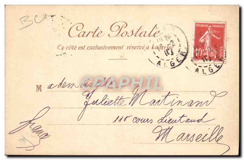 Côte d'Azur — Vue de la mer avec navire — Eugène-Pereire — Verso