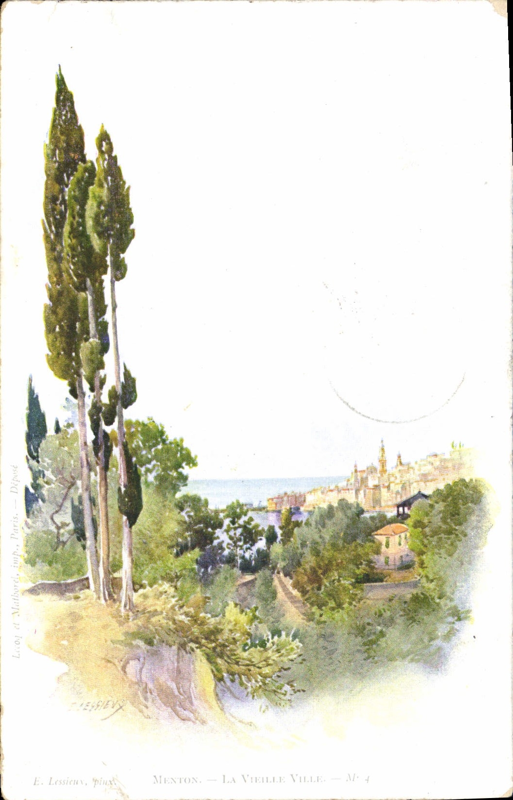 Menton — La Vieille Ville — E. Loslioux, Paris — N° 4