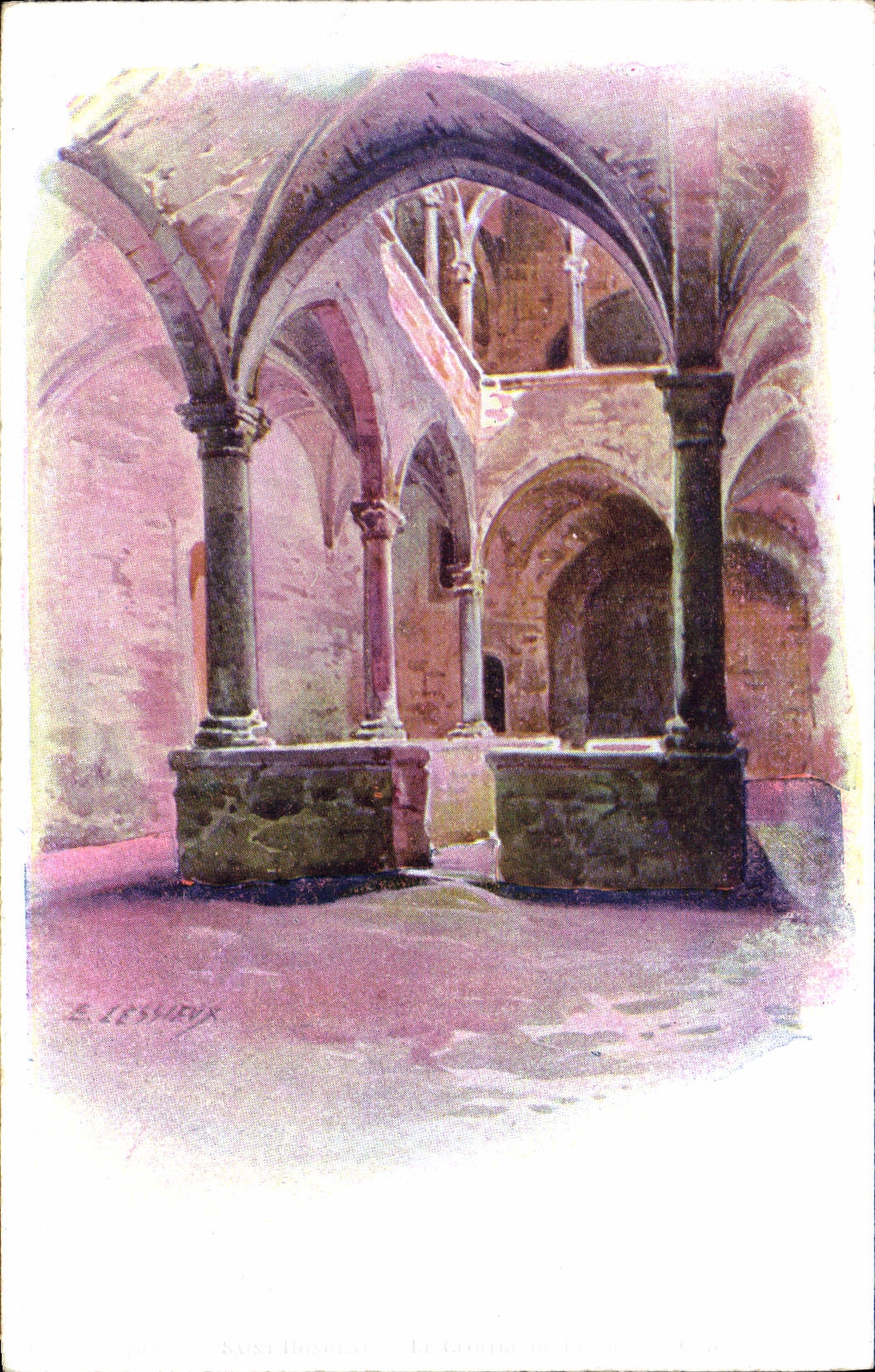 CPA Fantaisie Illustrateur Saint Honorat Le cloitre du donjon 