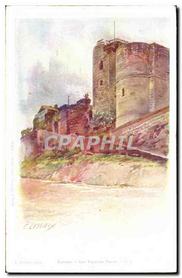 CPA Fantaisie Illustrateur Cannes Les vieilles tours