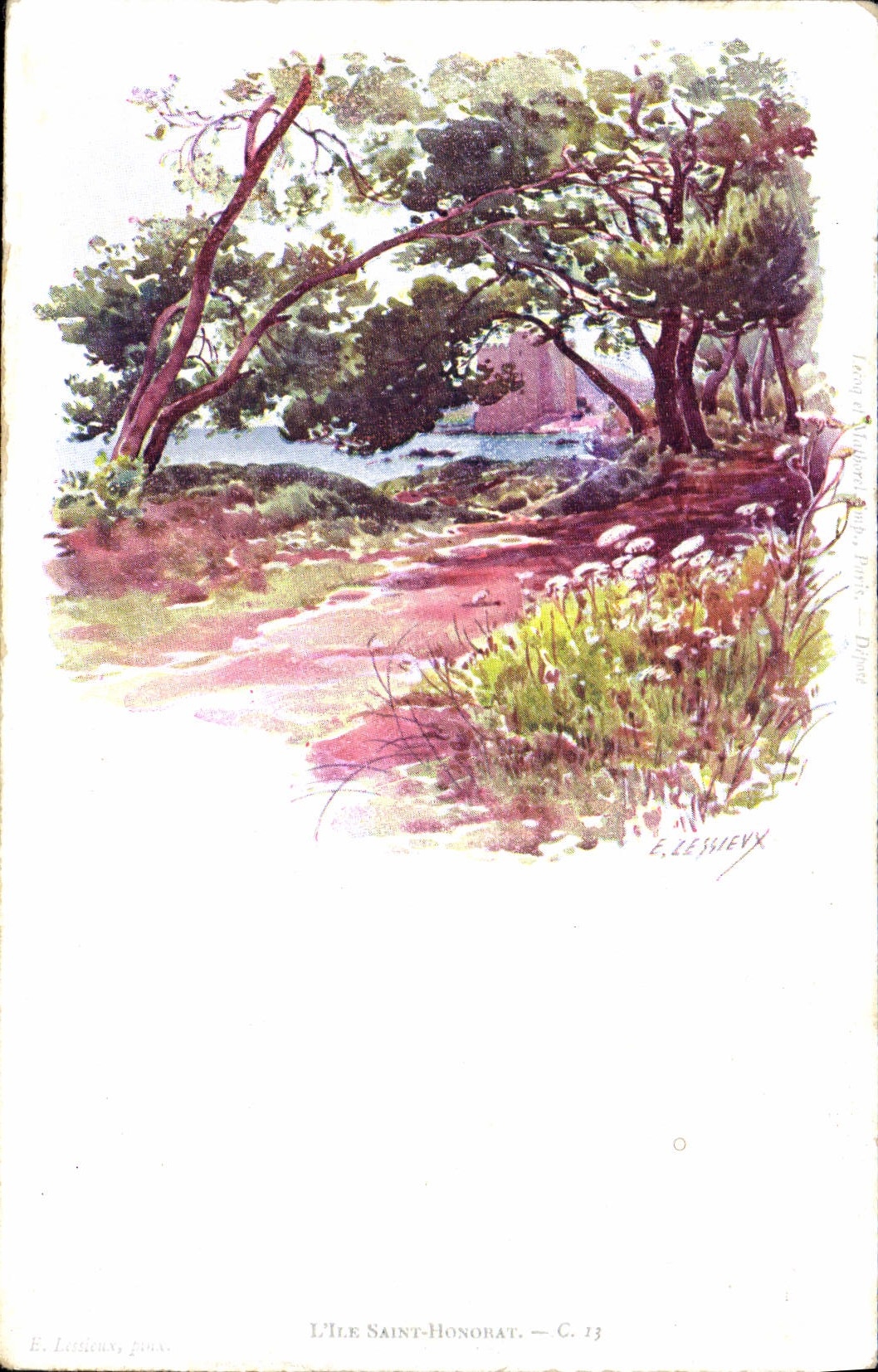 CPA Fantaisie Illustrateur L'Ile Saint Honorat