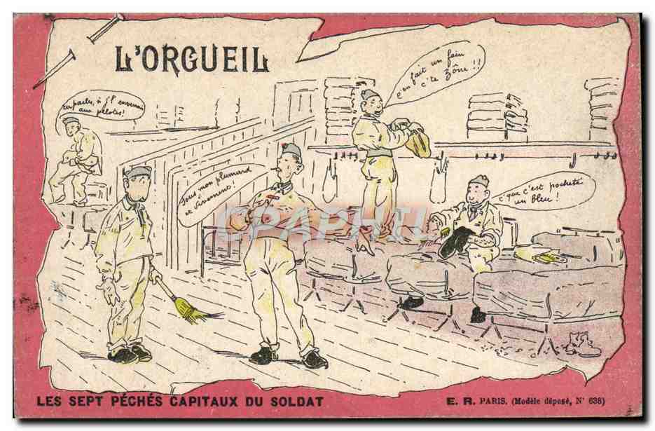 L'Orgueil — Les Sept Péchés Capitaux du Soldat — E.R. Paris, N° 638