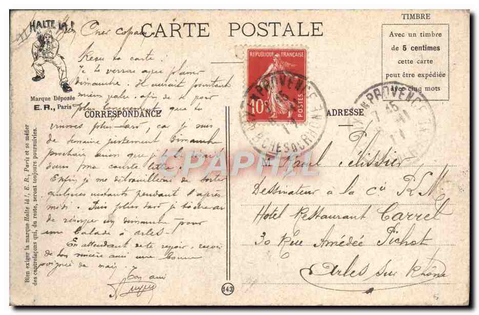 L'Orgueil — Les Sept Péchés Capitaux du Soldat — E.R. Paris, N° 638 — Verso