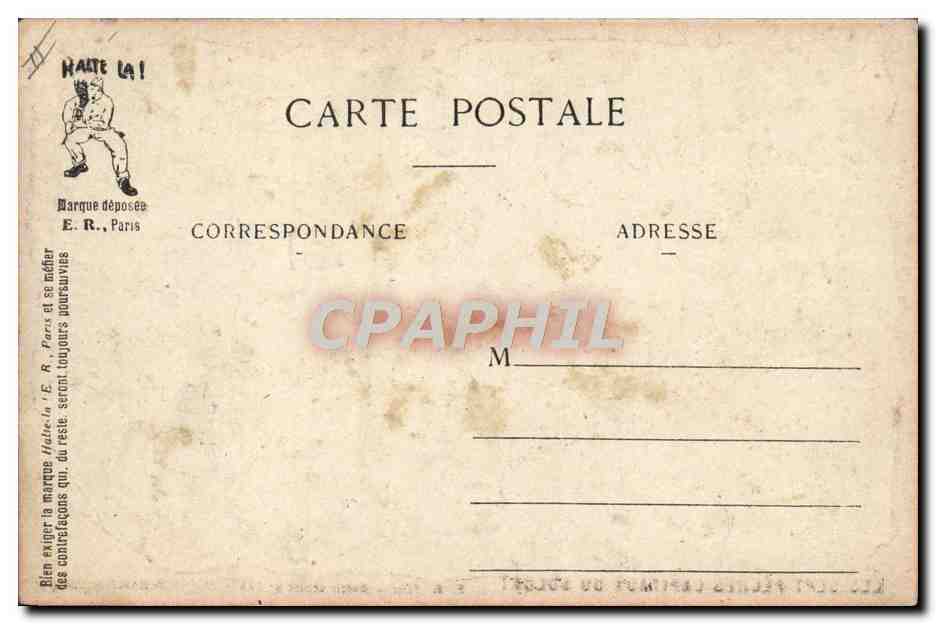 La Luxure — Les Sept Péchés Capitaux du Soldat — E.R. Paris, modèle dépôt n°14877 — Reverso