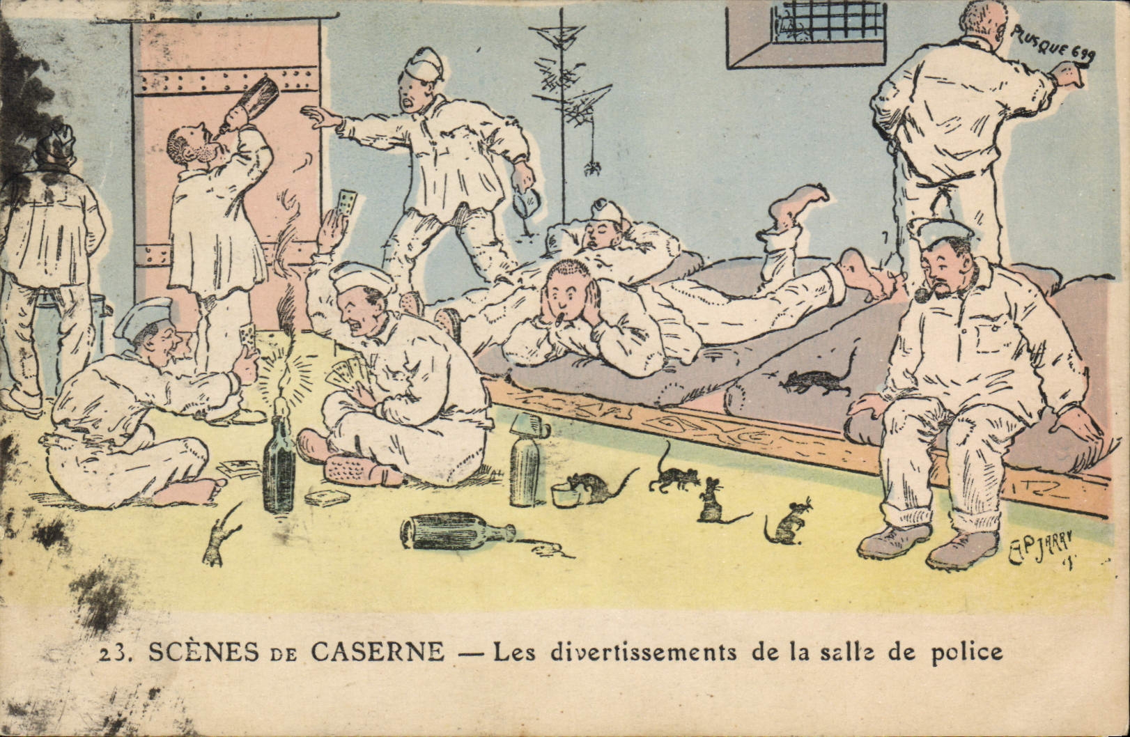 Scènes de caserne — Les divertissements de la salle de police — Plusque Egg