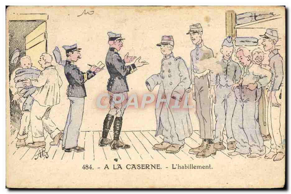 À LA CASERNE — L'habillement. — Série 484 — Éditeur AFS