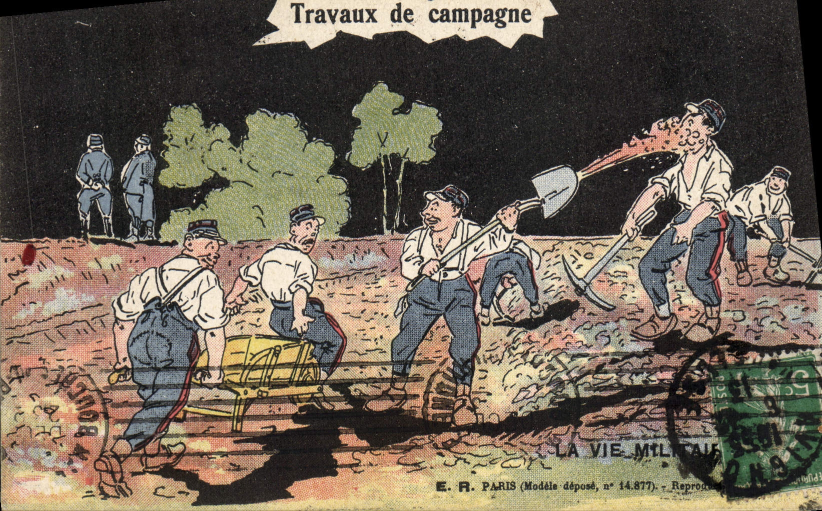 CPA Militaria Travaux de campagne