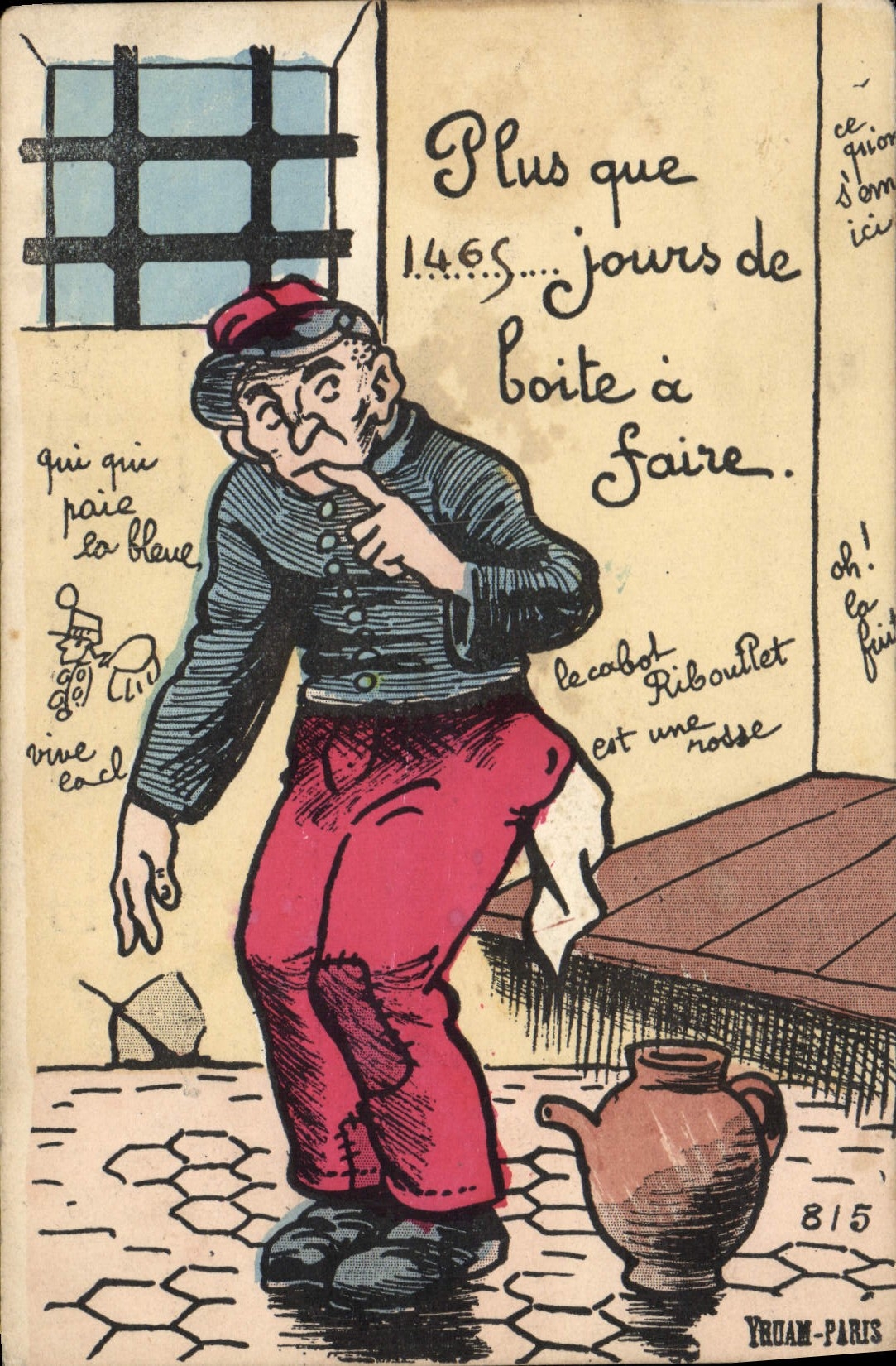 CPA Militaria Plus que 1465 jours de boite a faire