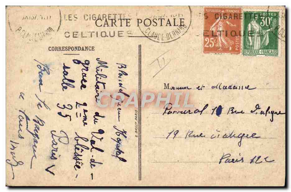 CPA Militaria Debout la d'dans  — Rückseite