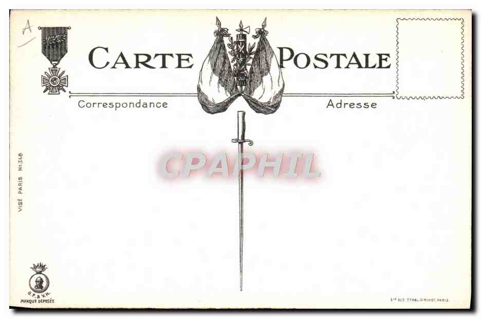 CPA Militaria Le depart du permissionnaire — Rückseite