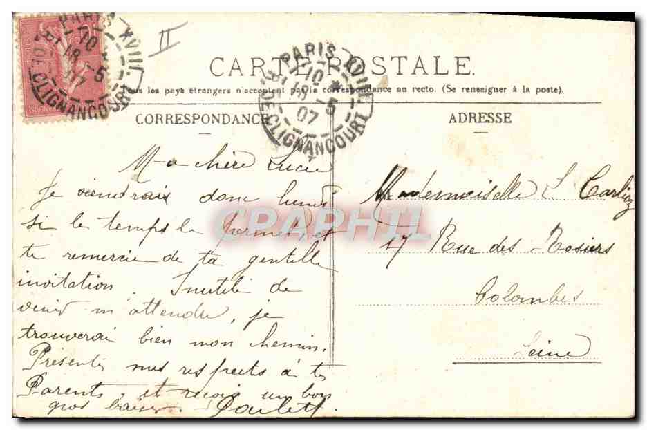 CPA Folklore E Doigneau Les petites bigoudines Salon 1906 — Rückseite