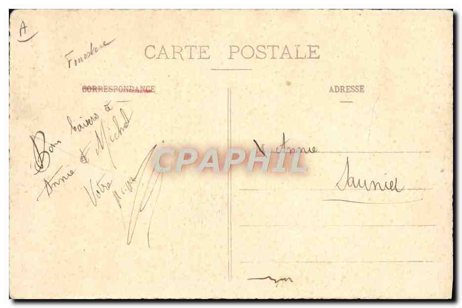 CPA Folklore Bretagne Femme de Chateaulin  — Verso