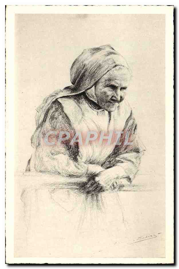 CPA Folklore Femme Bretagne 