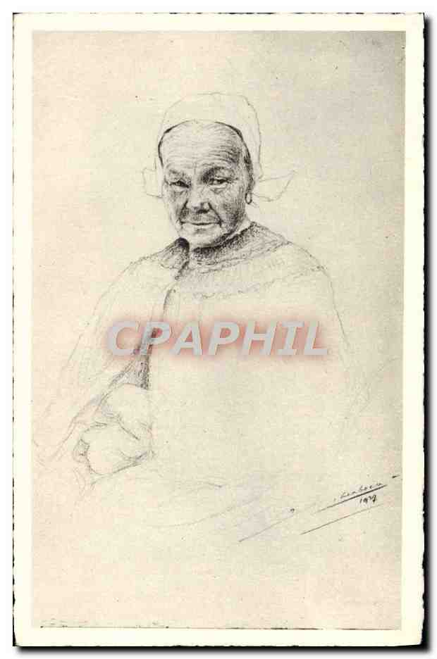 CPA Folklore Tetes de Bretagne Femme