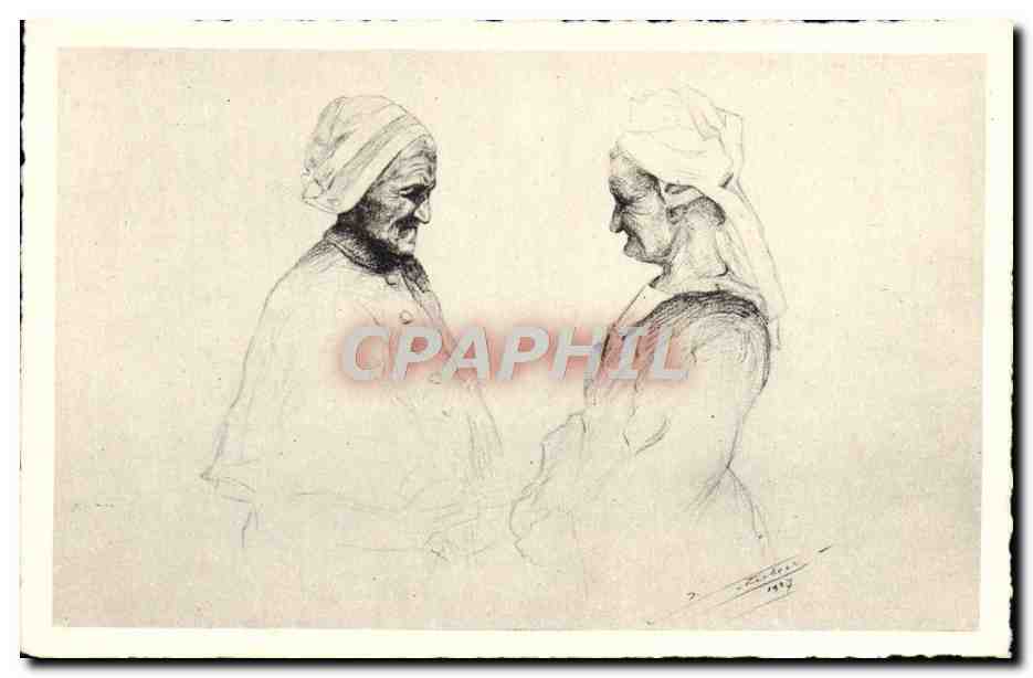 CPA Folklore Tetes de Bretagne Femmes