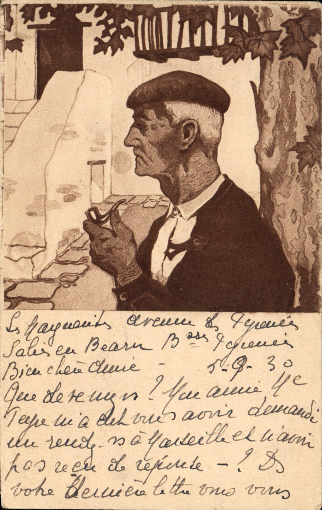 CPA Folklore Pays basque Vieux Basque 