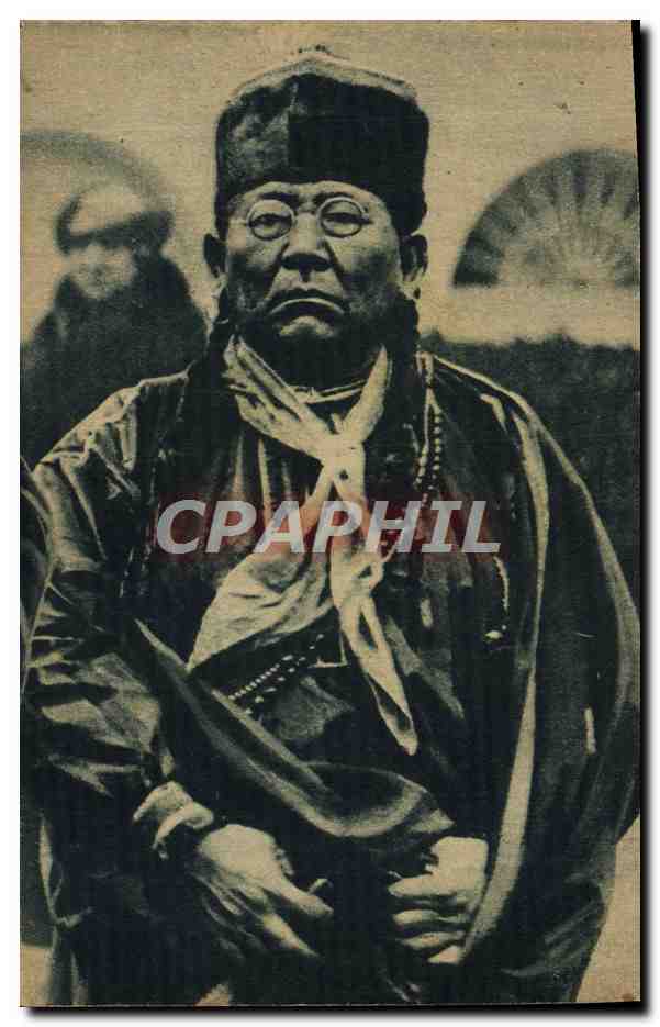 CPA Far West Cow Boy Chef indien Etats-Unis