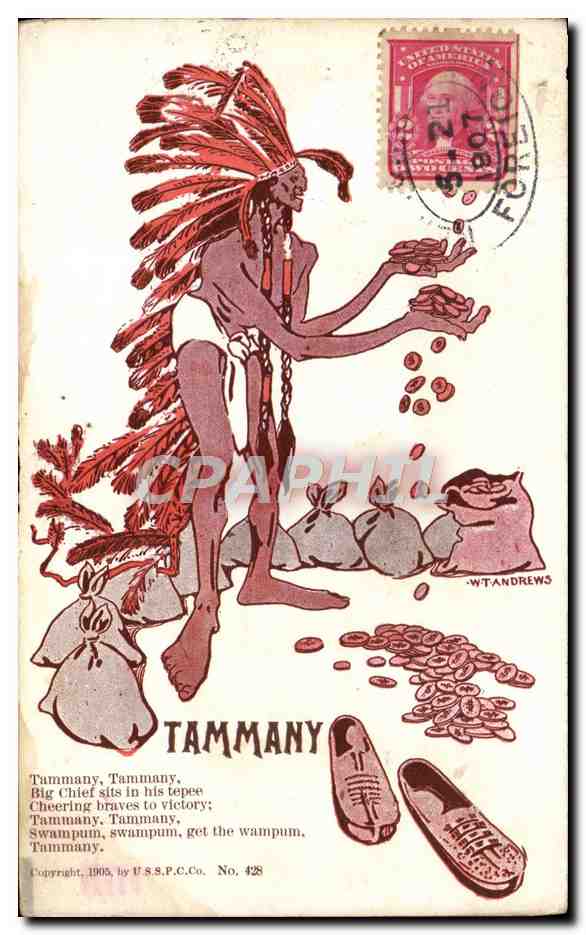 CPA Far West Cow Boy Indien Tammany 