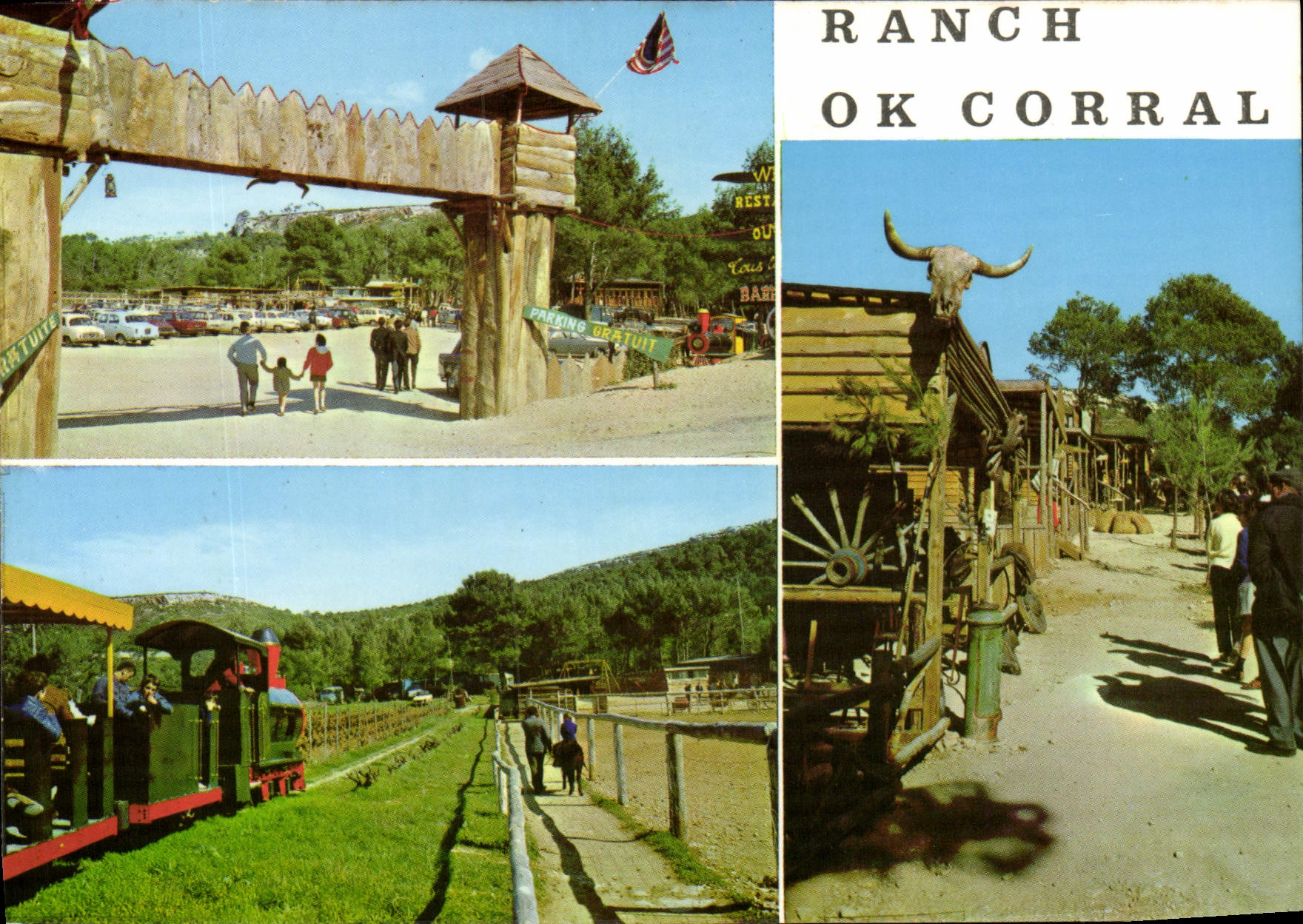 CPM Far West Cow Boy Western village Ok Corral Cuges les Pins