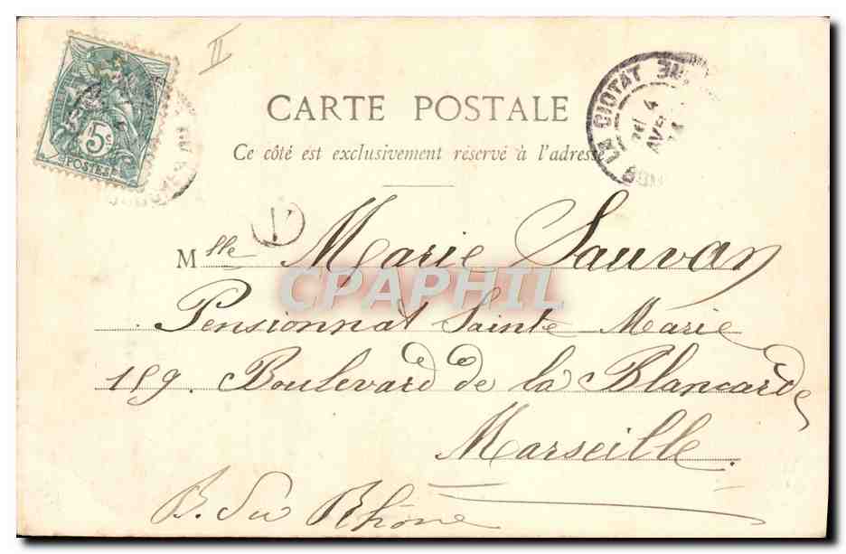 Leçon de Cake-Walk - La Promenade — Phototypie A. Benneret & Cie, Nandy, n°5 — Verso