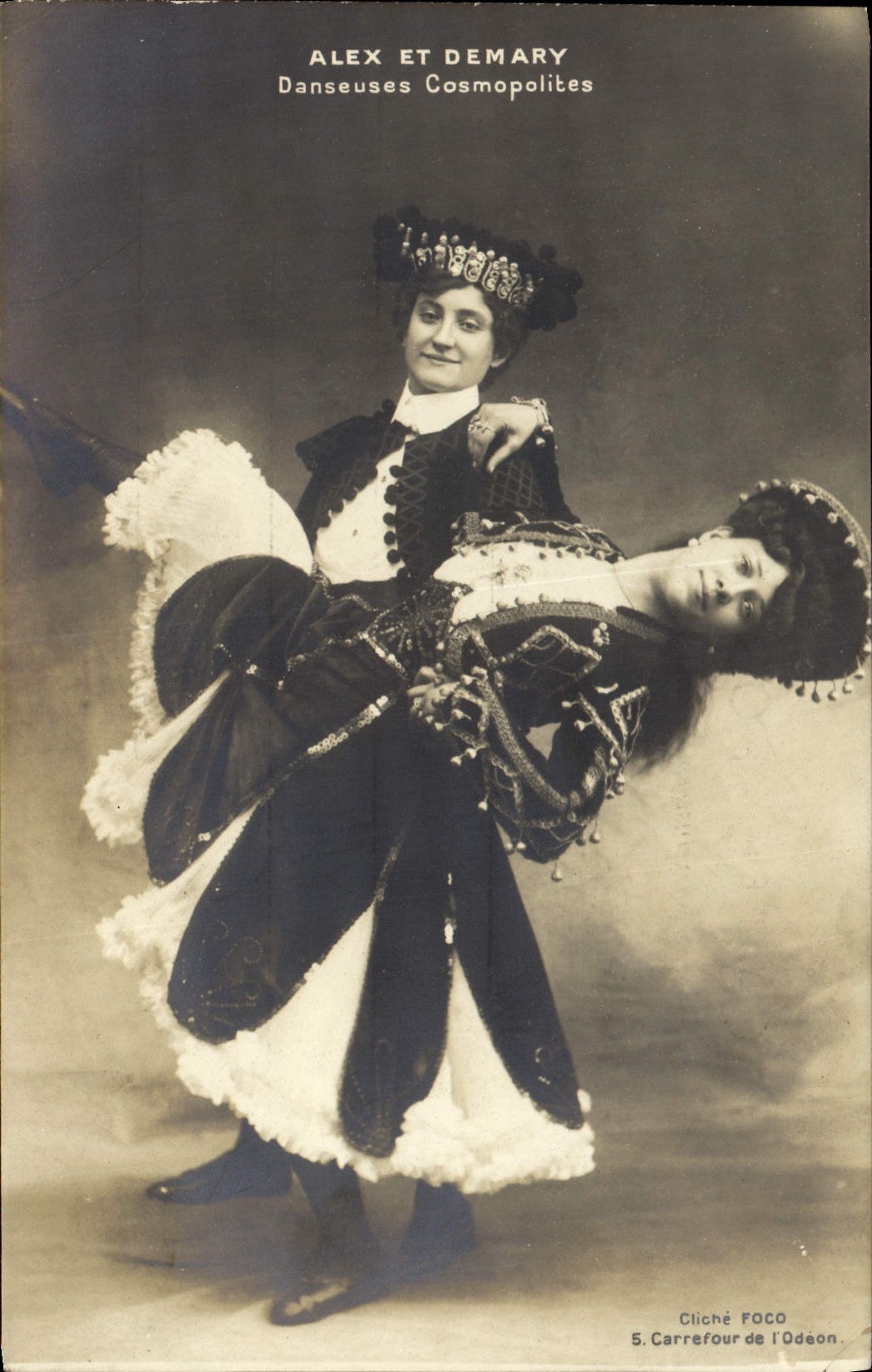 Cartolina d'epoca Fantasia Danza Donna Alex et Demary Ballerine cosmopolite