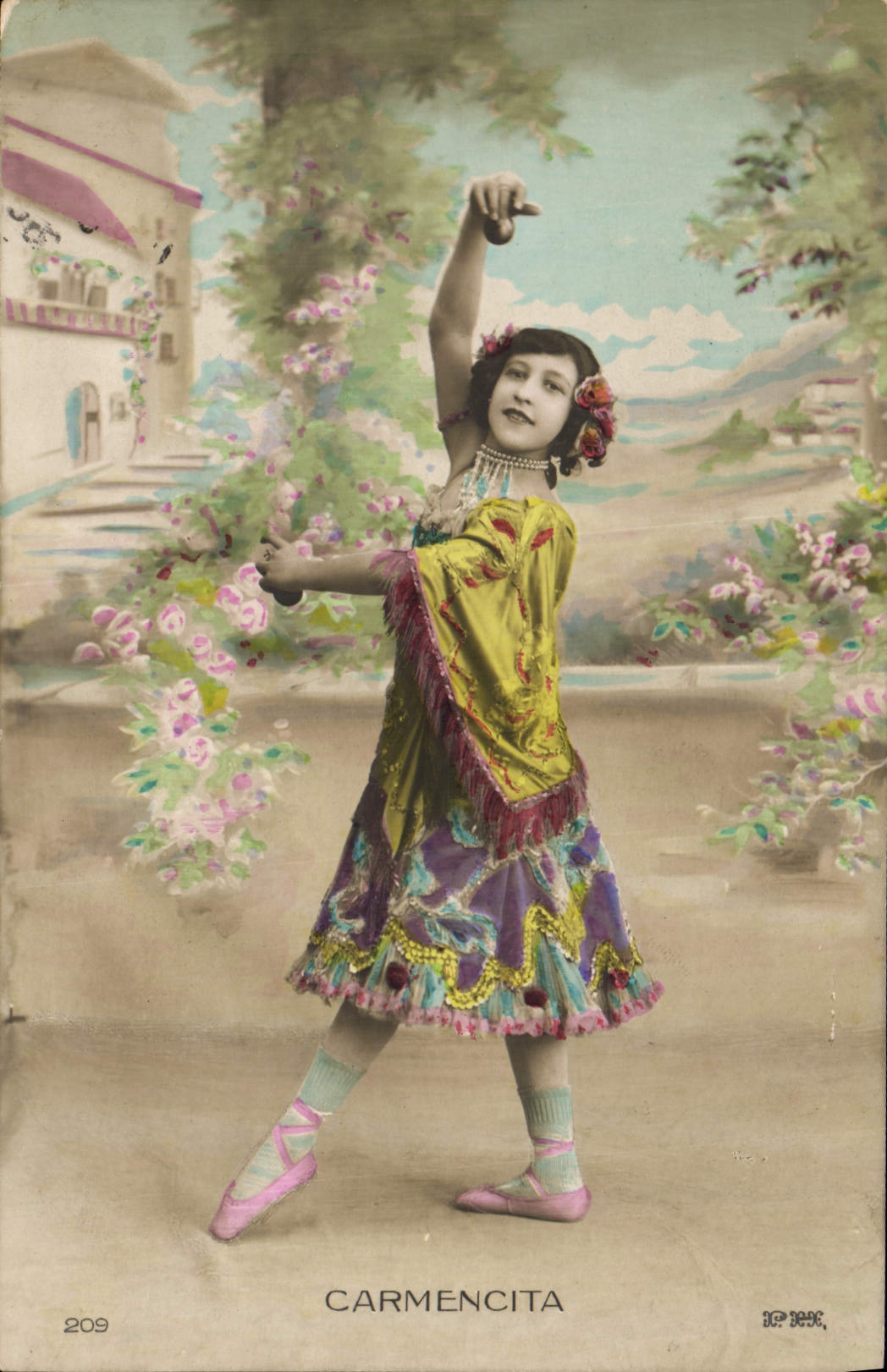 Carmencita — danseuse en costume coloré — Edit. d'Art P.H. Paris n°209