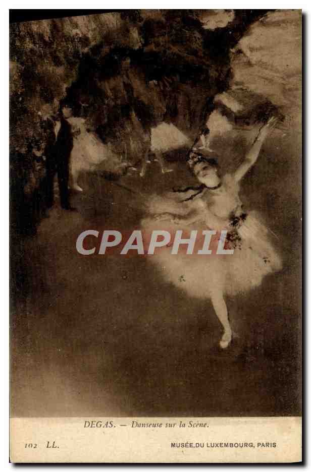 CPA Fantaisie Danse Femme Degas Danseuses sur la scene Paris Musee du Luxembourg