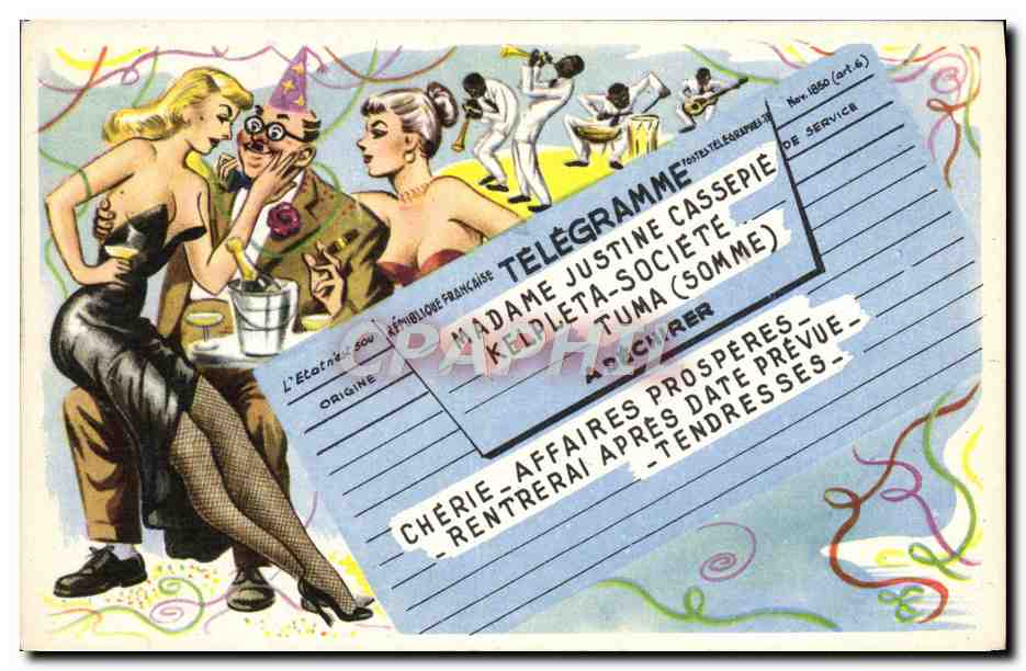 Fête à la campagne — scène de soirée avec musiciens — CPAPHIL 337