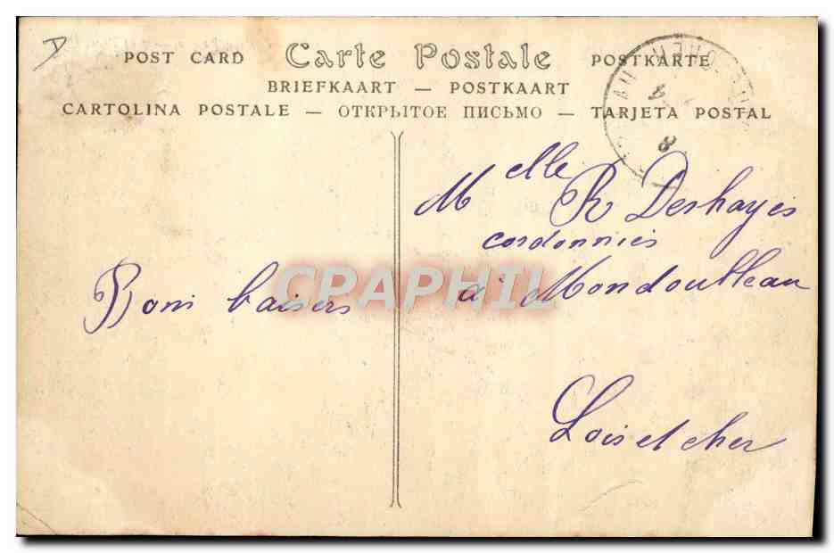 CPA Folklore Attelage basque Boeufs — Rückseite
