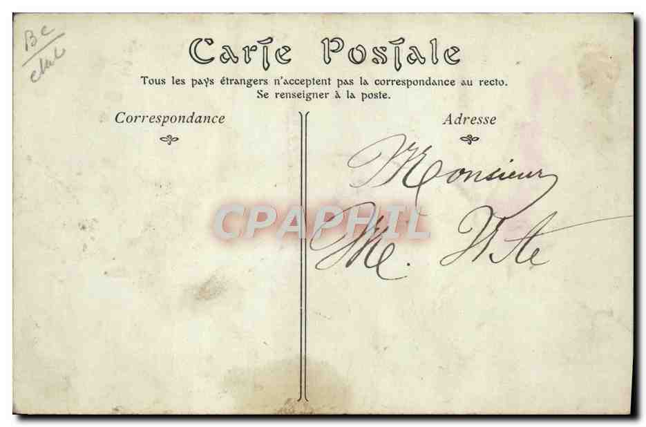 CPA Foret de Russy Une loge de bucheron Chien  — Rückseite