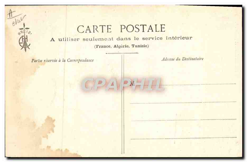 CPA Folklore Bretagne Les chansons de Botrel Les filles de chez nous  — Verso